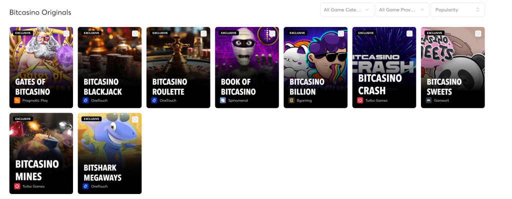 bitcasino original slots